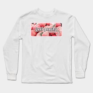 Peachy preach milk feminine cute kawaii pink vintage retro aesthetic beautiful dream love romantic Long Sleeve T-Shirt